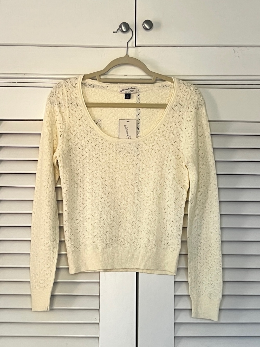 NWT Universal Thread Cream Scoop Neck Textured Sweater